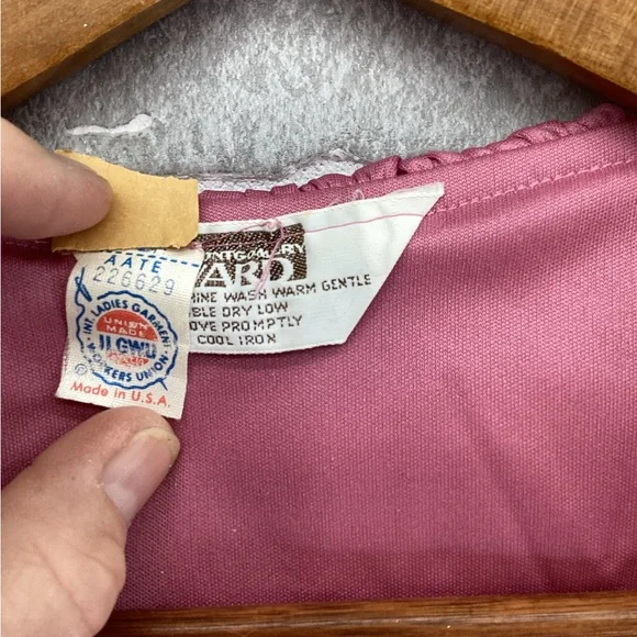 Vintage Montgomery Ward Rose Pink Slip Dress With Matching Ruffle Tied Top Small - Picture 4 of 13